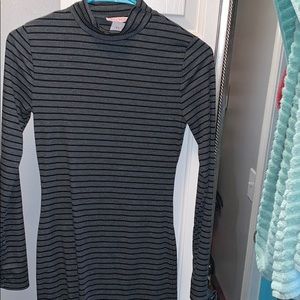 Long sleeve striped T-shirt dress